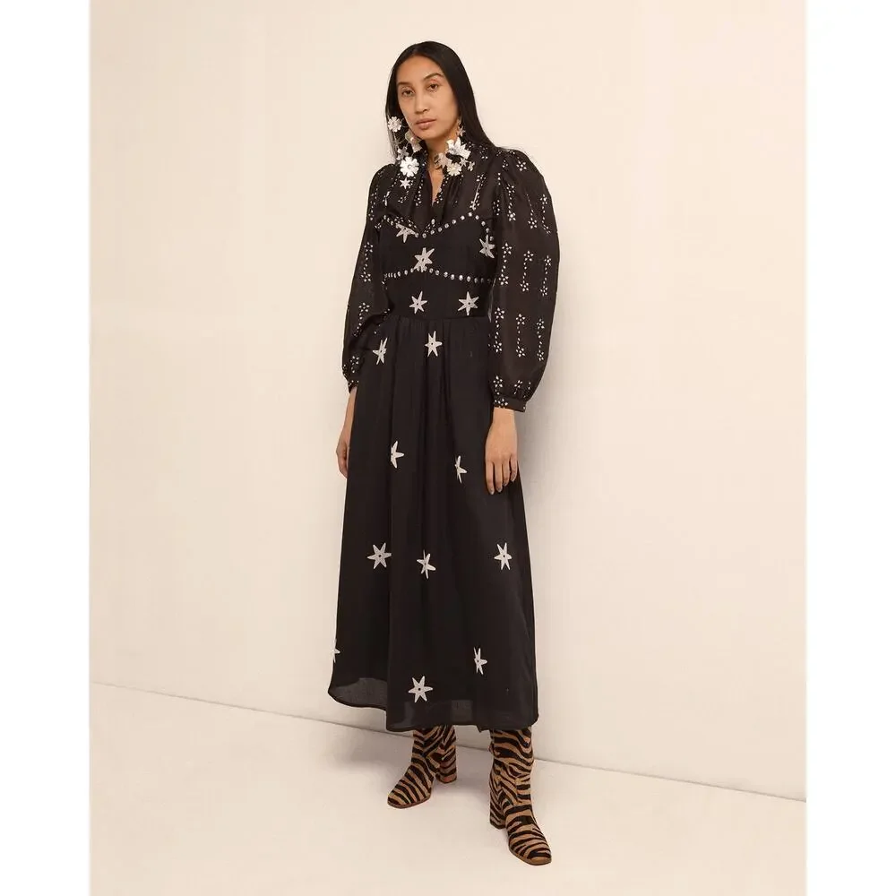 Alix of Bohemia Autumn Western Star Dress XL - Picture 2 of 11